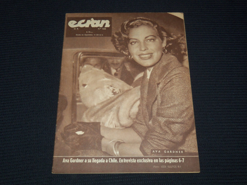 1950'S NO. 1233 ECRAN MAGAZINE - MARILYN MONROE BACK COVER - GARDNER - E 17075