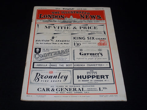 1955 MARCH 19 ILLUSTRATED LONDON NEWS MAGAZINE NICE COVERS & ADS - E 4272