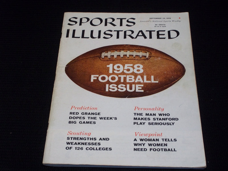 1958 SEPTEMBER 22 SPORTS ILLUSTRATED MAGAZINE - FOOTBALL ISSUE COVER - E 3619