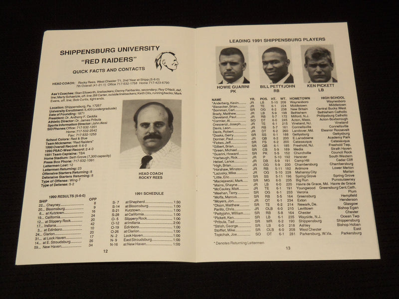 1985-1992 PENNSYLVANIA STATE ATHLETIC CONFERENCE FOOTBALL GUIDES LOT OF -O 3027E