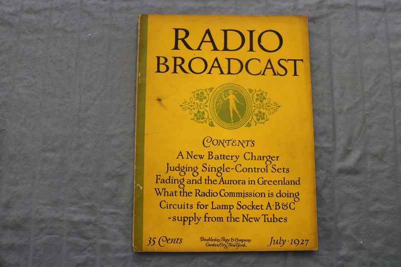 1927 JULY RADIO BROADCAST MAGAZINE - NEW BATTERY CHARGER COVER - ST 1767O