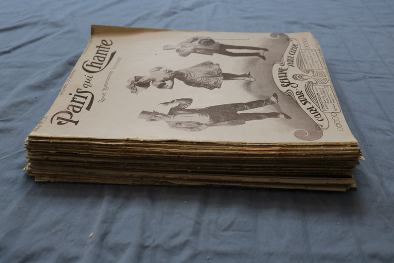 1907 PARIS QUI CHANTE REVUE ILLUSTRATEE MAGAZINE - FRENCH - LOT OF 38 - O 3846