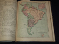 1879-1880 HARPER'S SCHOOL GEOGRAPHY ILLUSTRATED BOOKS LOT OF 2 - KD 7987