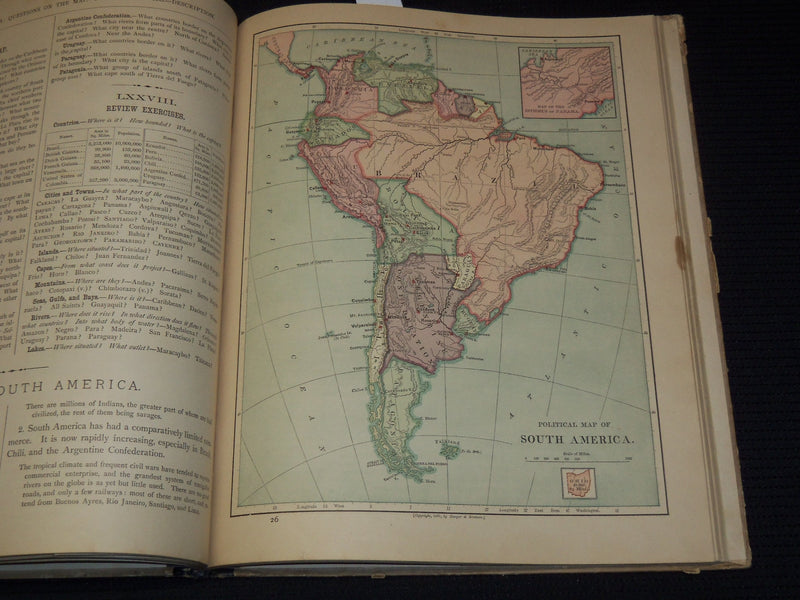 1879-1880 HARPER'S SCHOOL GEOGRAPHY ILLUSTRATED BOOKS LOT OF 2 - KD 7987
