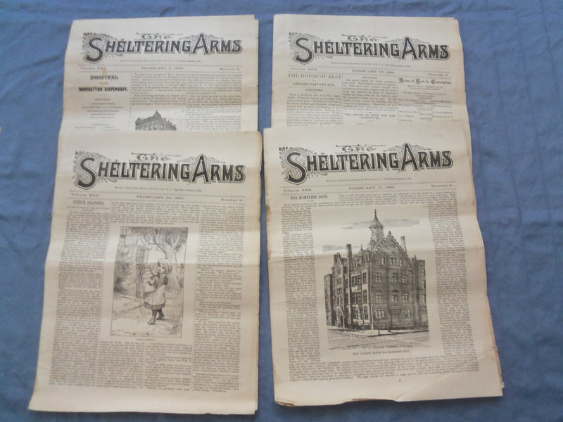 1889 THE SHELTERING ARMS NEWSPAPER - LOT OF 20 - NP 8415