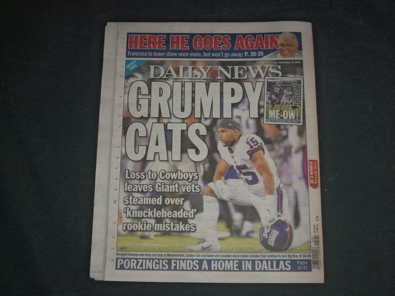 2019 NOVEMBER 6 NEW YORK DAILY NEWS NEWSPAPER - GORDON SONDLAND TURNS ON TRUMP