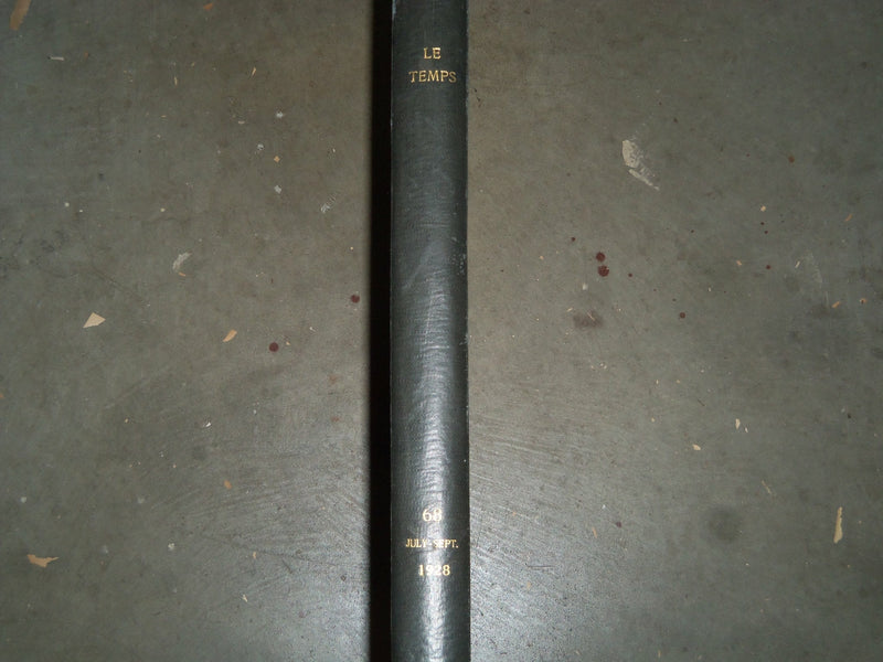 1926 JULY-SEPTEMBER LE TEMPS FRENCH NEWSPAPER BOUND VOLUME - VB 16