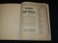 1950'S DE SOTO SHOP MANUAL MODELS S-13, S-14 & S-15 - SOFTCOVER - R 706Q
