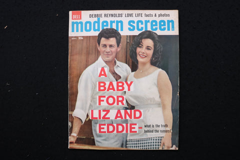 1959 SEP MODERN SCREEN MAGAZINE - ELIZABETH TAYLOR-EDDIE FISHER COVER - E 24268