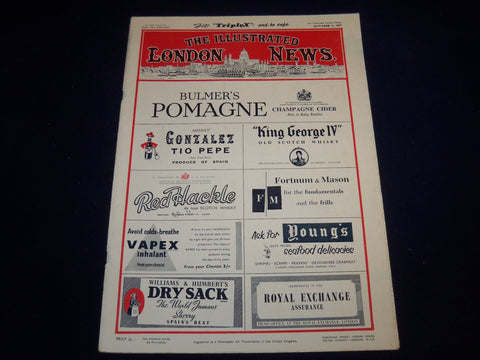 1957 OCTOBER 5 ILLUSTRATED LONDON NEWS MAGAZINE - PAMIR SAILING SHIP - E 8048