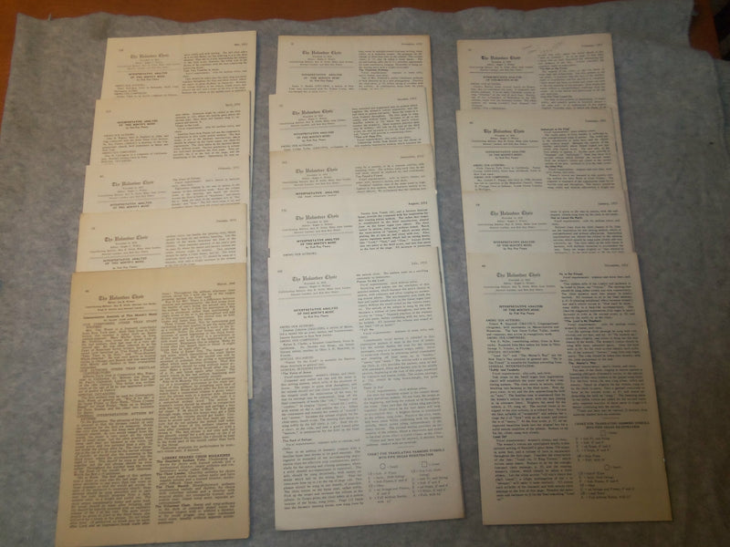1948-1955 THE VOLUNTEER CHOIR MONTHLY MAGAZINE - LOT OF 14 - J 6283