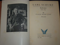 1932 CARL SCHURZ REFORMER BOOK BY CLAUDE MOORE FUESS - ILLUSTRATIONS- KD 2479