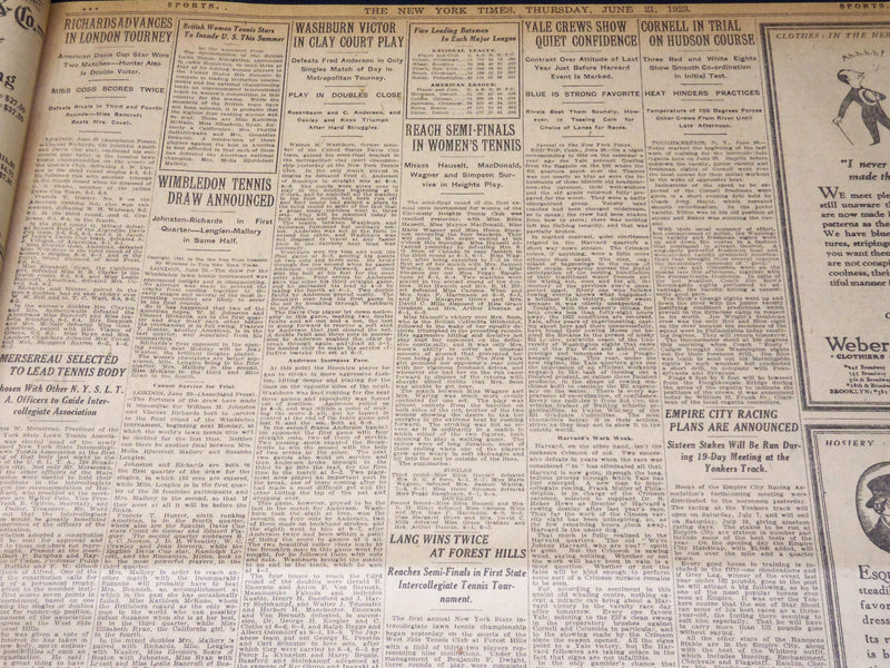 1923 JUNE 21 NEW YORK TIMES - HARDING SELLS CONTROL OF MARION STAR - NT 8729