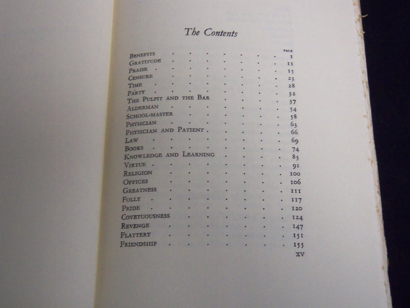 1930 CHARACTERS AND OBSERVATIONS 18TH CENTURY MANUSCRIPT - FIRST EDN - KD 5523P