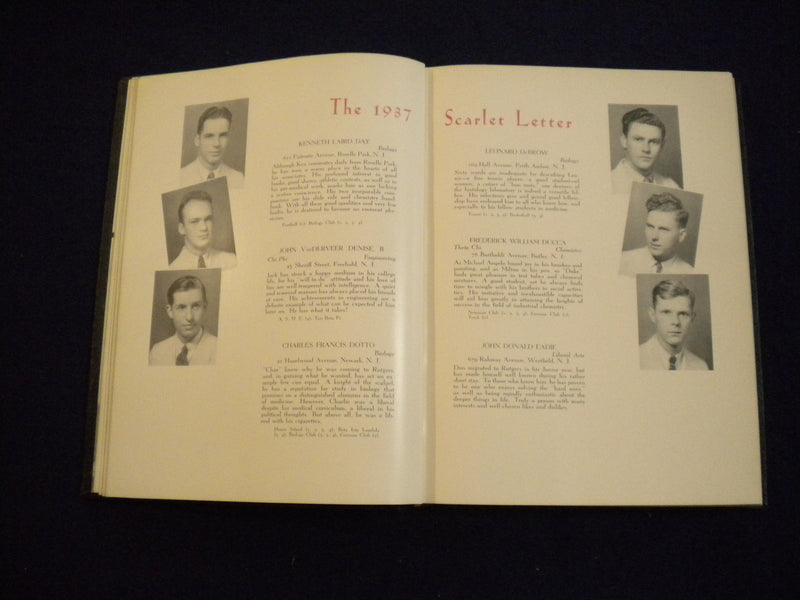 1937 SCARLET LETTER RUTGERS UNIVERSITY YEARBOOK - NEW BRUNSWICK, NJ - YB 2987