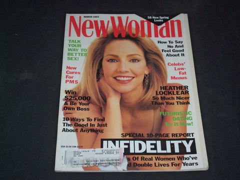 1994 MARCH NEW WOMAN MAGAZINE - HEATHER LOCKLEAR - B 228