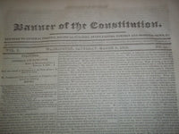 1830 MAR BANNER OF THE CONSTITUTION NEWSPAPER LOT OF 2- VOL I - JACKSON- NP 1498