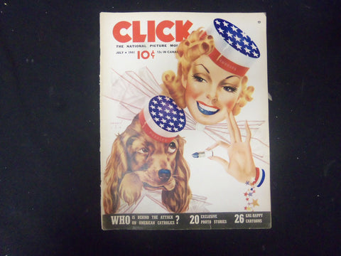 1941 JULY CLICK MAGAZINE - NICE COVER, PHOTOS & ARTICLES INSIDE - ST 4068