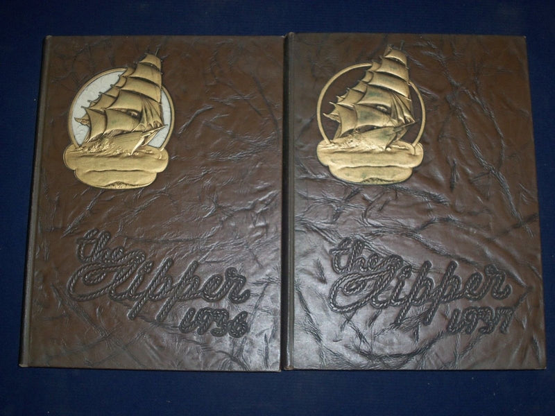 1936-1937 STATE TEACHERS COLLEGE SALEM YEARBOOK LOT OF 2 - THE CLIPPER - YB 711