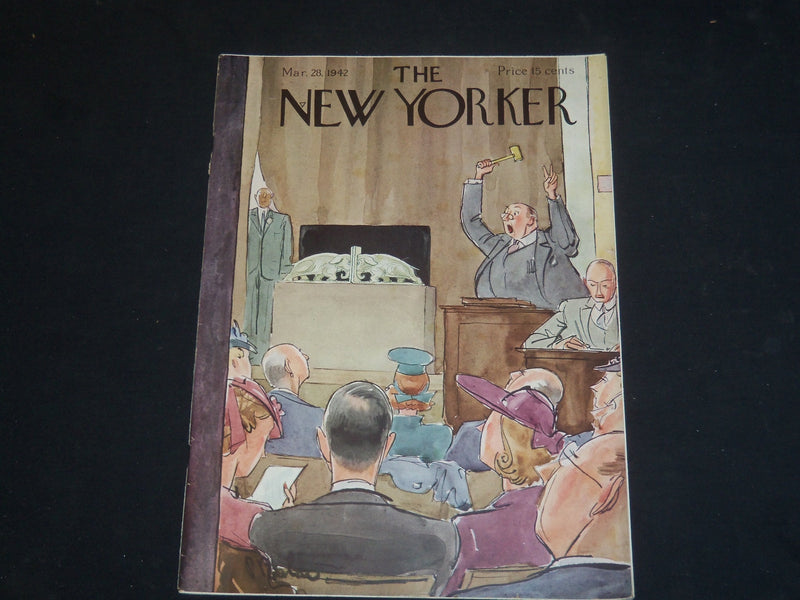 1942 MARCH 28 THE NEW YORKER MAGAZINE - ILLUSTRATED COVER - NY 1675