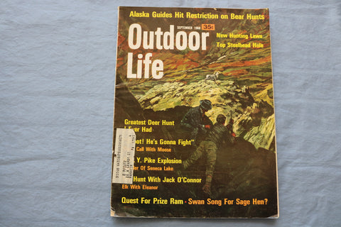 1968 SEPTEMBER OUTDOOR LIFE MAGAZINE -ILLUSTRATED COVER, STORIES, PHOTOS- E 9020