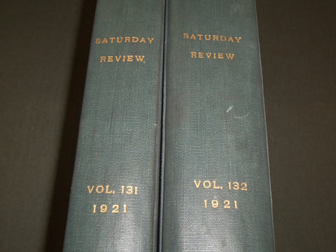 1921 SATURDAY REVIEW 2 BOUND VOLUMES - COMPLETE YR- PUBLISHED IN LONDON - R 1136
