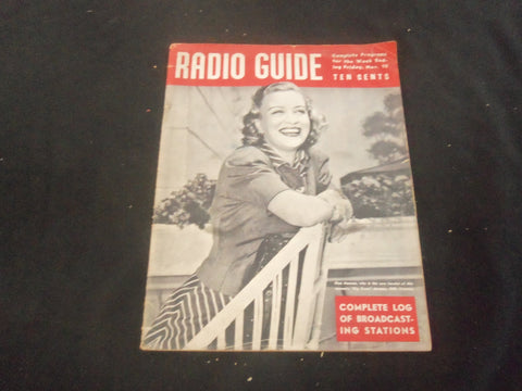1939 NOVEMBER 10 RADIO GUIDE MAGAZINE - ONA MUNSON COVER - SP 9517T