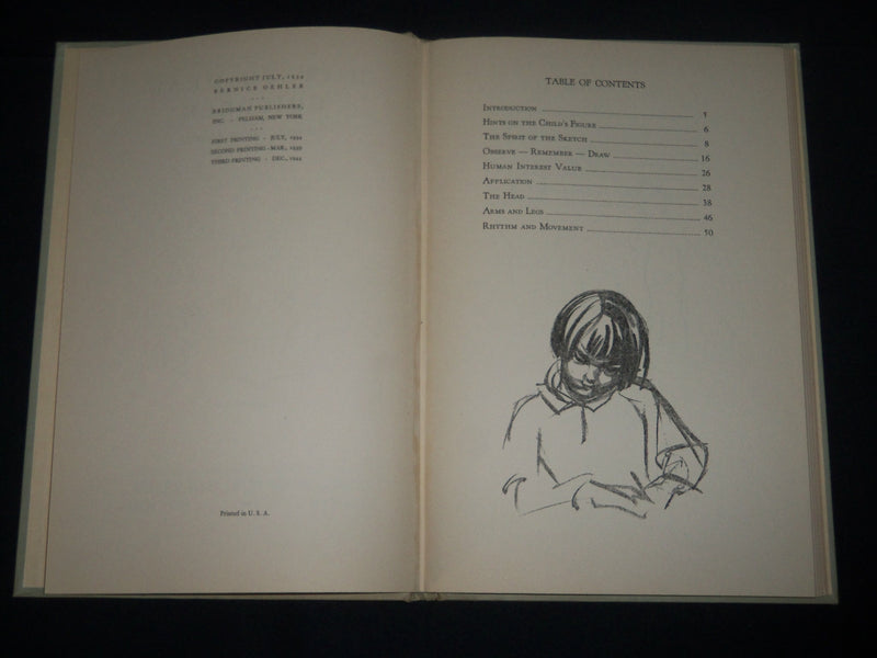 1944 HOW TO DRAW CHILDREN BY BERNICE OEHLER HARDCOVER BOOK - KD 5263