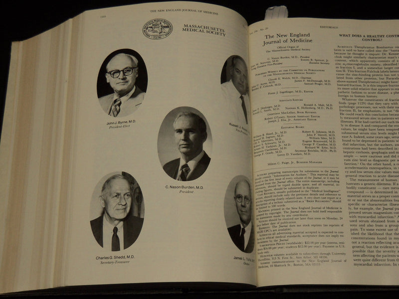 1977 JANUARY-JUNE THE NEW ENGLAND JOURNAL OF MEDICINE BOUND VOLUME - KD 6132R