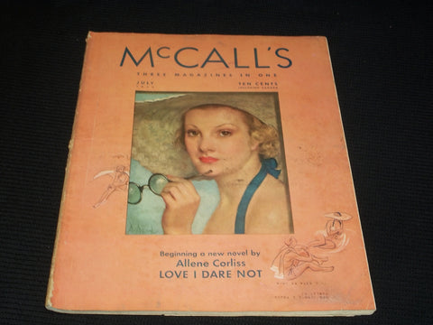 1936 JULY MCCALL'S MAGAZINE - NEYSA MCMEIN BEAUTIFUL FRONT COVER - E 1046