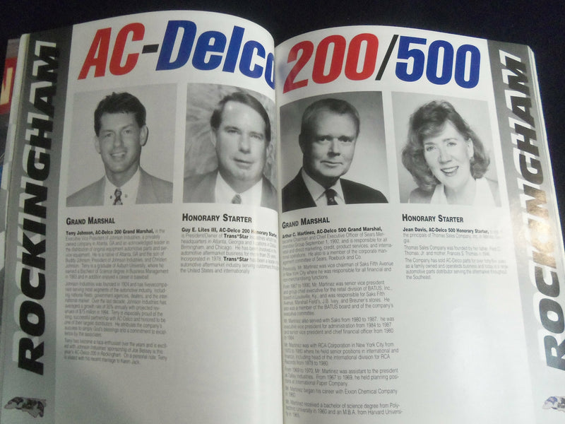 1994 OCTOBER 22-23 AC-DELCO 200/500 RACING PROGRAM-N.C. MOTOR SPEEDWAY- SP 3898N