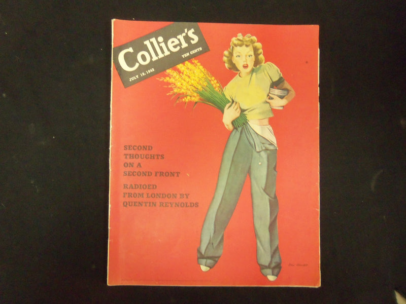 1942 JULY 18 COLLIER'S MAGAZINE - GREAT ILLUSTRATIONS, ARTICLES & ADS - ST 3644