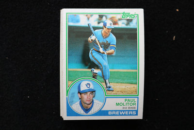 PAUL MOLITOR 1983 TOPPS BASEBALL CARDS - #630 - NM-MT - LOT OF 28 - #227