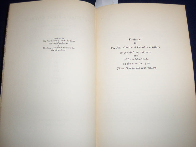1932 HARTFORD'S FIRST CHURCH HARDCOVER BOOK BY ROCKWELL POTTER - KD 1417G
