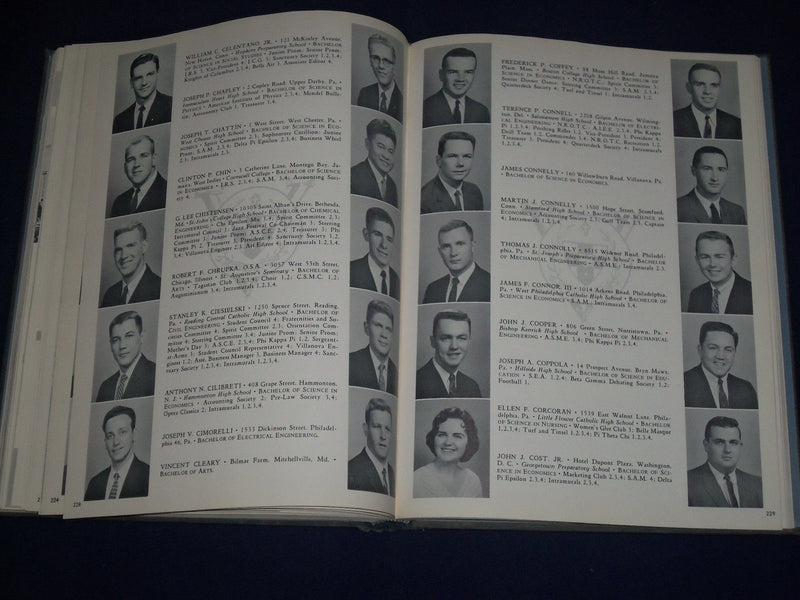 1960 THE BELLE AIR UNIVERSITY OF VILLANOVA YEARBOOK - GREAT PHOTOS - YB 355