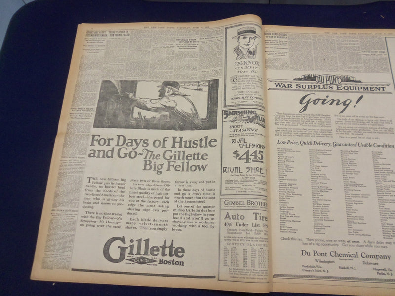 1920 JUNE 5 NEW YORK TIMES - MOSES CONDEMNS AWARDS TO LOWDEN - NT 9105