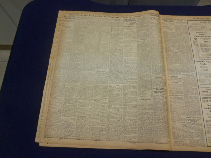 1920 JULY 3 NEW YORK TIMES - M'ADOO LEADS, 289 VOTES ON SECOND BALLOT - NT 9319