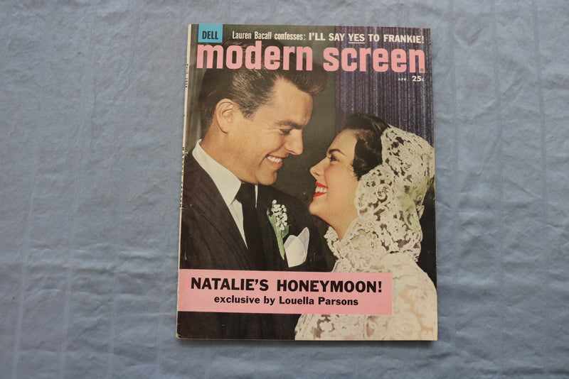 1958 APRIL MODERN SCREEN MAGAZINE - NATALIE WOOD/ROBERT WAGNER COVER - ST 1007I