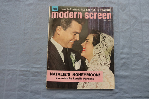 1958 APRIL MODERN SCREEN MAGAZINE - NATALIE WOOD/ROBERT WAGNER COVER - ST 1007I