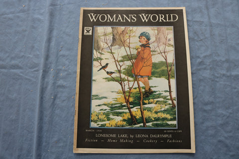 1934 MARCH WOMAN'S WORLD MAGAZINE - LONESOME LAKE BY LEONA DALRYMPLE - SP 4783Z
