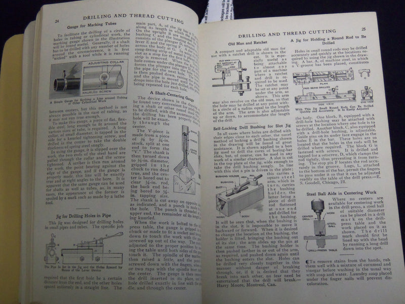 1924 DRILLING AND THREAD CUTTING HANDBOOK - POPULAR MECHANICS - J 8824