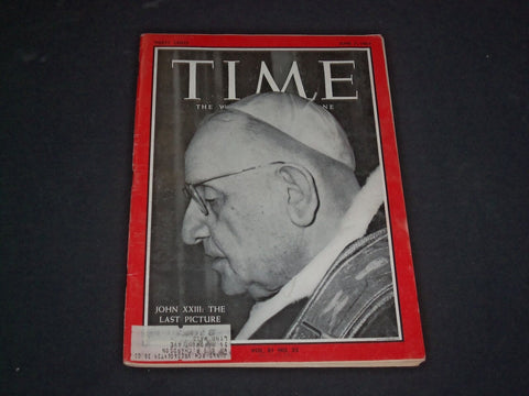 1963 JUNE 7 TIME MAGAZINE - LAST PICTURE OF POPE JOHN XXIII - T 1932