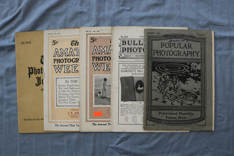 1914-1921 PHOTOGRAPHY MAGAZINES - LOT OF 5 - O 3833