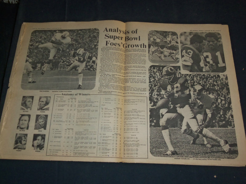 1973 JANUARY 20 PRO FOOTBALL WEEKLY NEWSPAPER - GEORGE ALLEN-DON SHULA - NP 3516