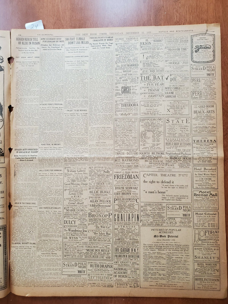 1921 DECEMBER 15 NEW YORK TIMES - DAIL TREATY DEBATE OPENS IN ANGER - NT 8056