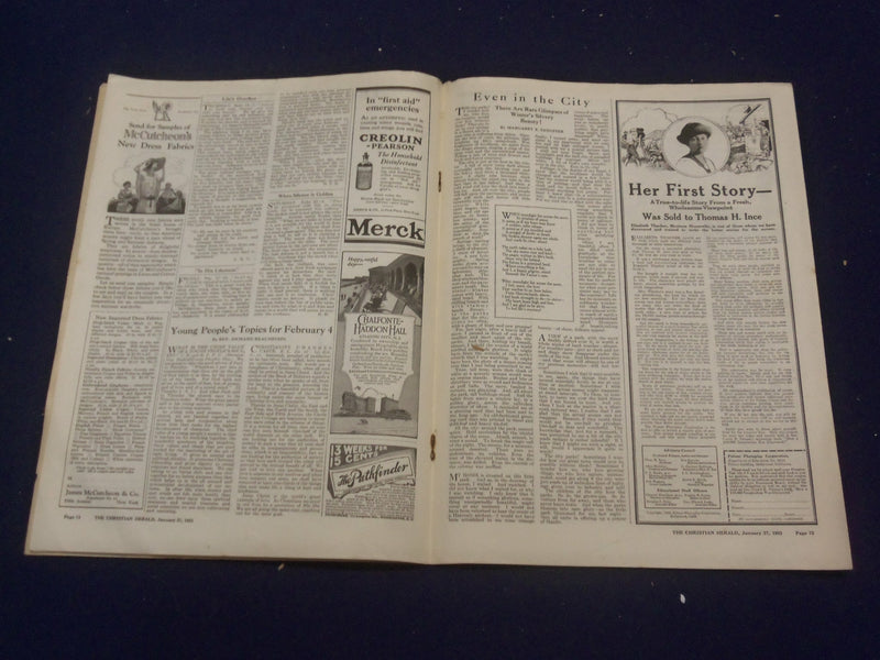 1923 JANUARY 27 CHRISTIAN HERALD MAGAZINE - ILLUSTRATED DOG COVER - ST 6604