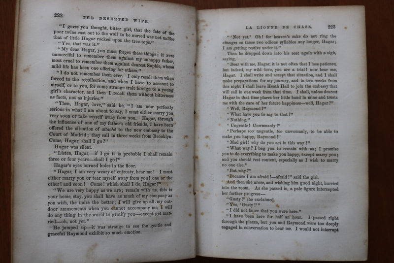 1856 THE DESERTED WIFE HARDCOVER BOOK BY EMMA SOUTHWORTH - KD 9612