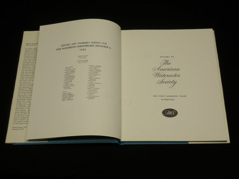1969 THE AMERICAN WATERCOLOR SOCIETY HARDCOVER BOOK BY RALPH FABRI - R 727O