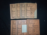 1877 POTTER'S AMERICAN MONTHLY ILLUSTRATED MAGAZINE - LOT OF 8 ISSUES - WR 1149