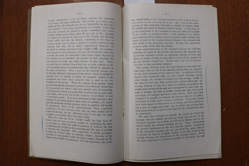 1914 FREIGHT RATES - RAILROAD COMMISSION BY HALFORD ERICKSON - SOFTCOVER- K 3158